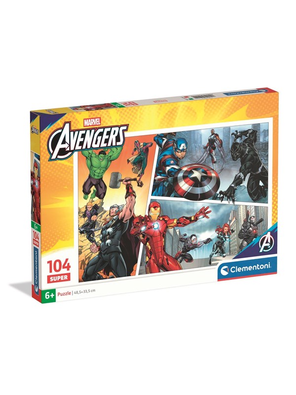 Clementoni - Avengers Puzzle - 104 Brikker - Super Puslespil