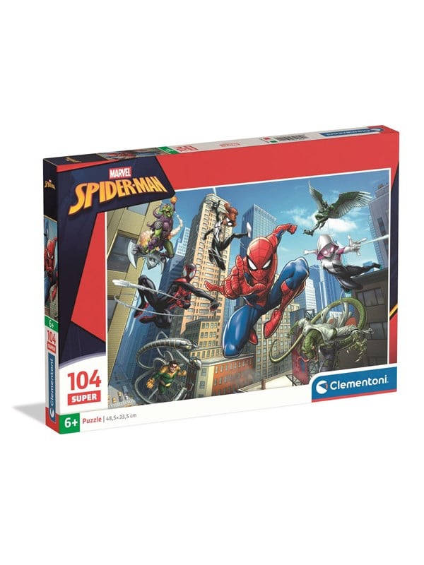 Clementoni - Spider-man Puzzle - 104 Brikker - Super Puslespil