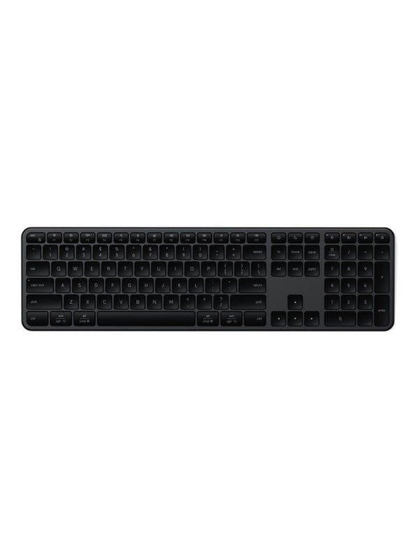 Satechi Slim EX3 - keyboard - connects four devices wirelessly full size - QWERTY - Nordic - space black Input Device - Tastatur - Nordisk - Sort