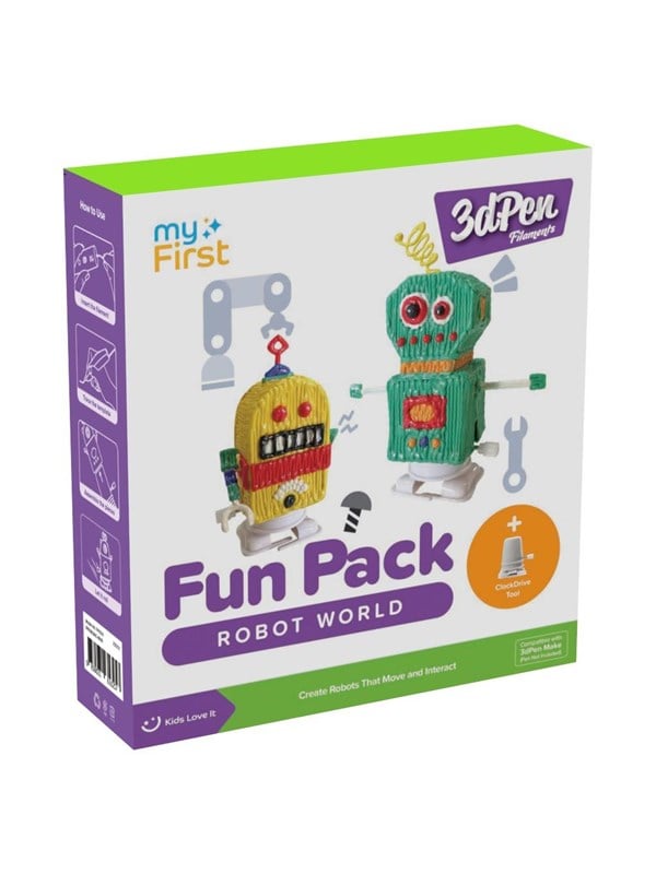 myFirst 3dPen Make Filaments Fun Pack Robot World