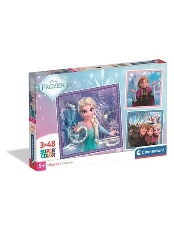 Frost Puslespil - Disney - Super Color - 3x48 Brikker - Clementoni