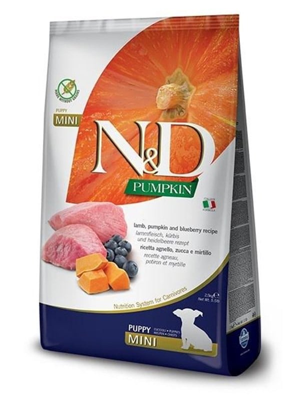 Farmina N&D Pumpkin sucha karma dla szczeniat ras malych z jagniecina 2,5kg