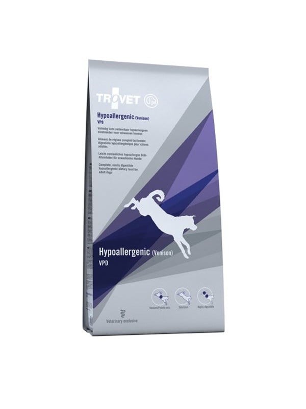 Hundefoder tørfoder TROVET Hypoallergenic VPD Venison 3 kg
