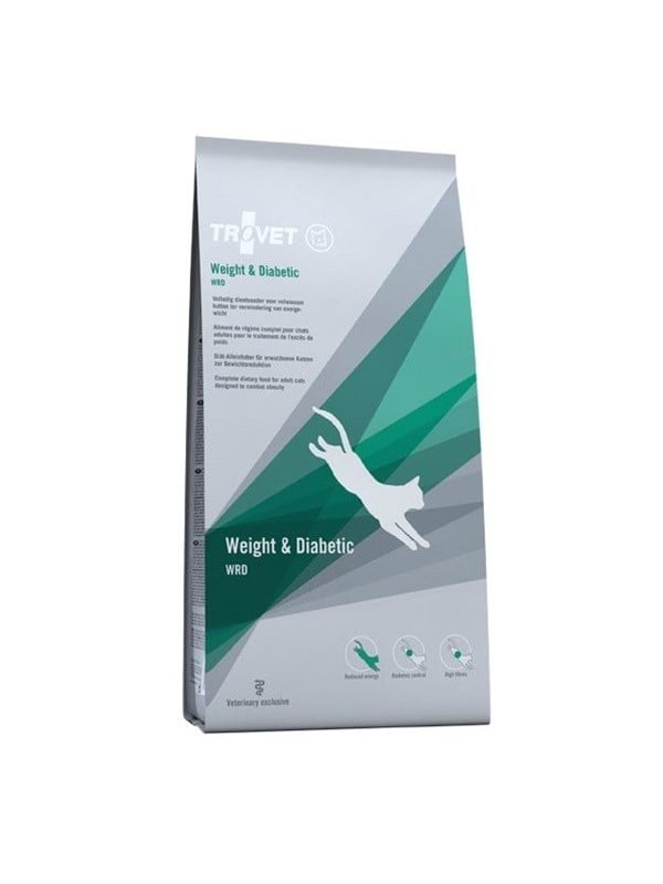 TROVET Weight & Diabetic WRD - tørfoder til kat med kanin, 2,5 kg