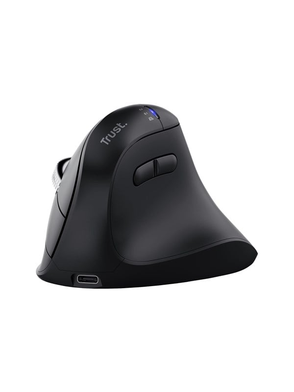 Trust Vyran - Vertical mouse - Optisk - 8 knapper - Sort billede