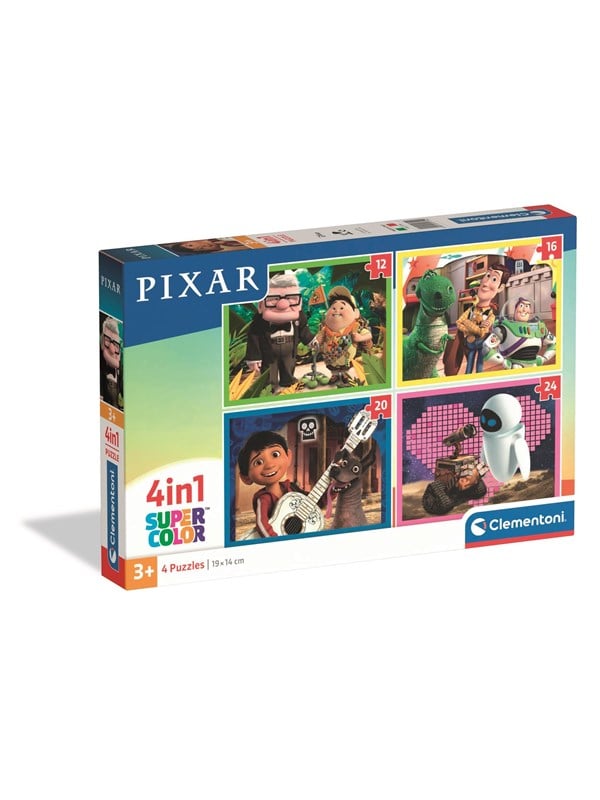 Clementoni - Pixar Puslespil - 4-in-1 Super Color
