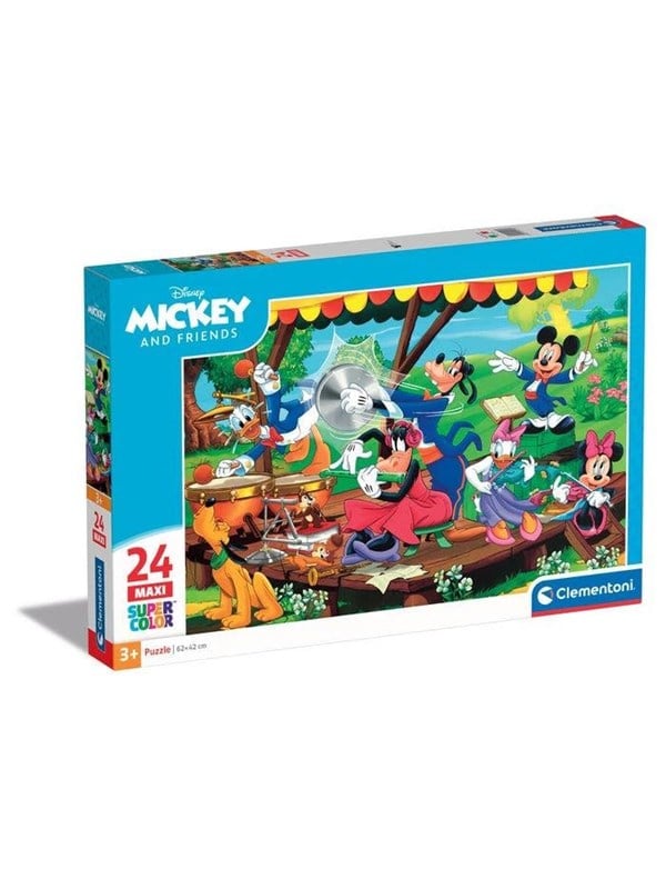 Disney Puslespil - Mickey And Friends - Maxi - Clementoni - 24 Brikker