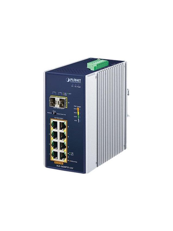 PLANET IP30 Ind 8-P 10/100/1000T 8-porte Gigabit Ethernet