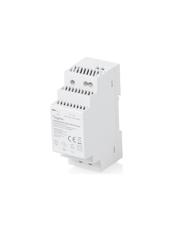 DIGITUS - power supply - 24 V step-shape slim class II - 36 watt Strømforsyning - 36 Watt - ATX - 80 Plus