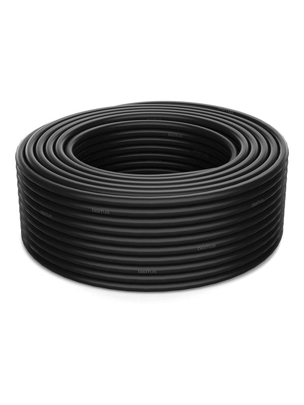 DIGITUS Professional installation cable - 50 m - black RAL 9005 - Sort
