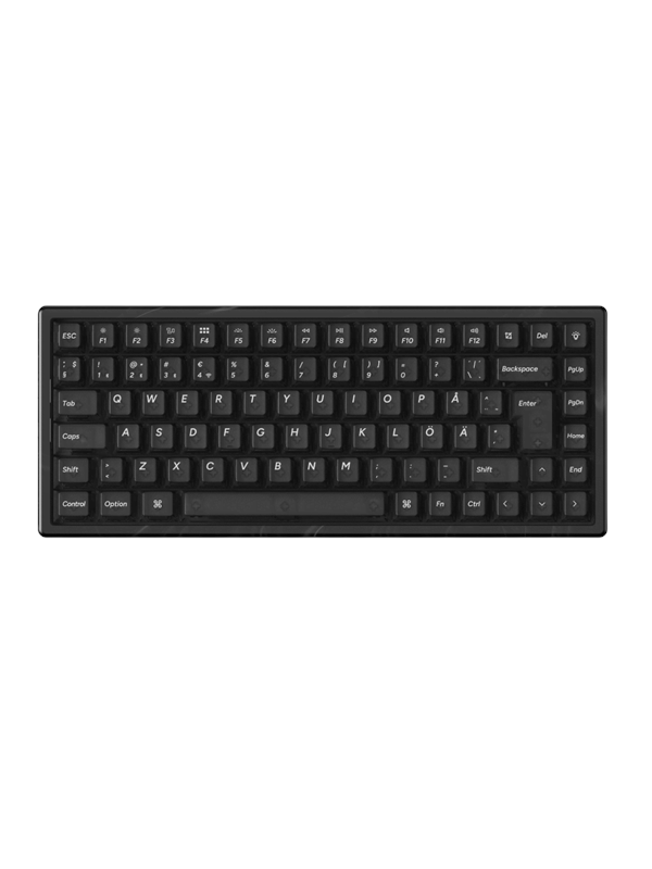 Keychron K2 HE Resin Special Edition Wireless Tri-Mode - Gaming Tastatur - Uden Numpad - Nordisk - Sort