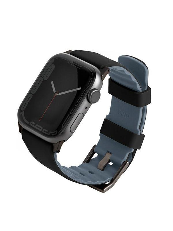UNIQ Linus Airosoft Silicone Strap for Apple Watch 42 / 44 / 45 mm - Black