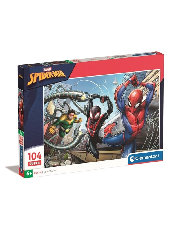 Spiderman Puslespil - Marvel - Super - 104 Brikker - Clementoni