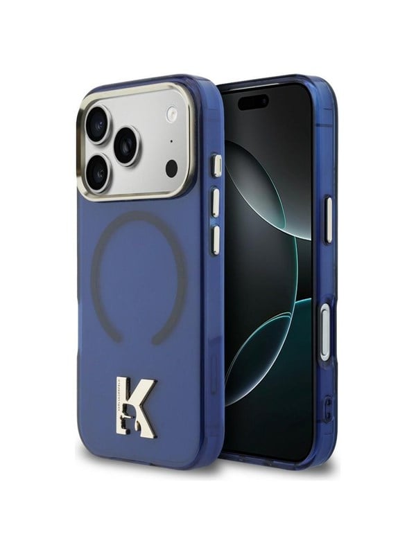 Karl Lagerfeld IML K Head Logo MagSafe Case for iPhone 17 Pro Max - Blue