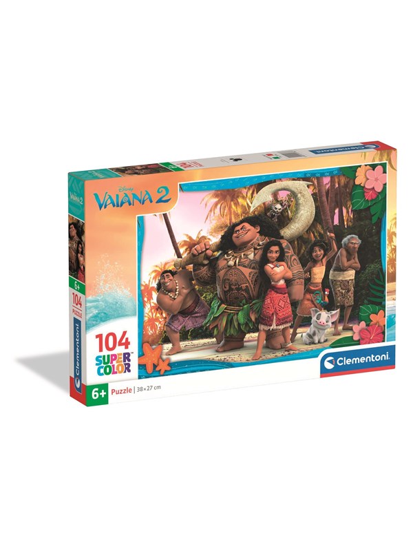 Disney Puslespil - Vaiana 2 - Super Color - 104 Brikker - Clementoni