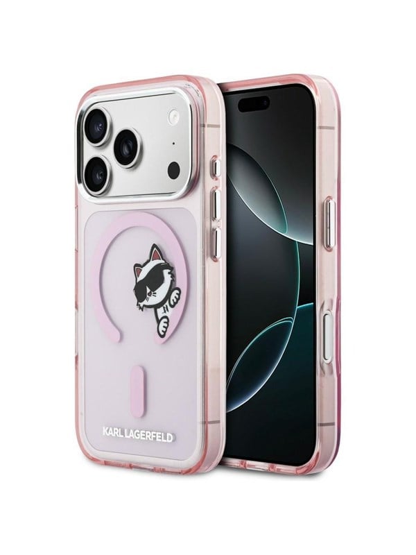 Karl Lagerfeld IML Peekaboo MagSafe Case for iPhone 17 Pro Max - Pink