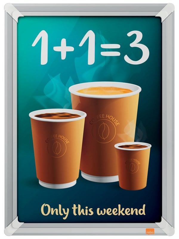 Nobo Premium Plus A3 skifteramme med klikramme
