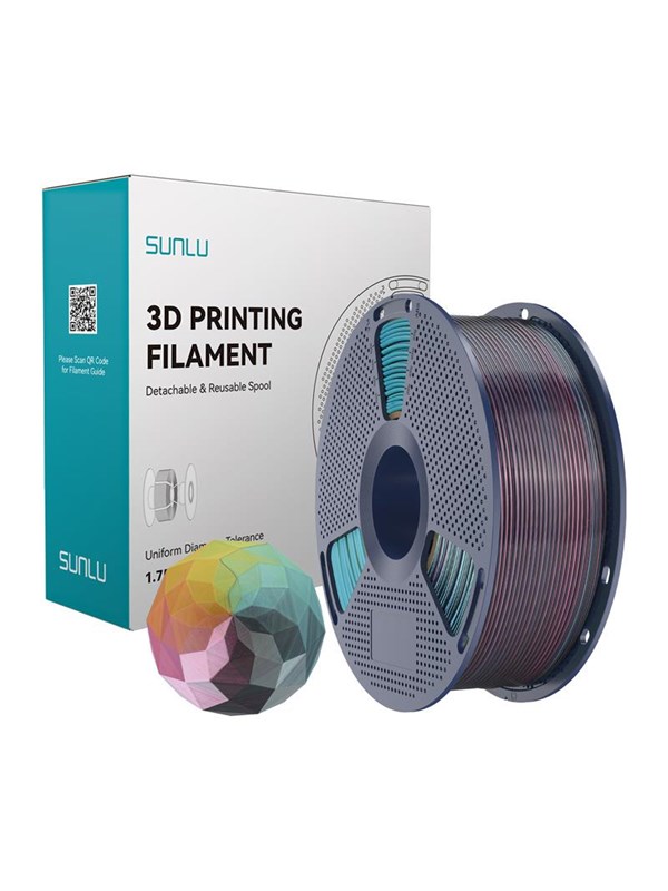 Sunlu PLA+ Silk Forth-Color Filament (red-yellow-green-black)