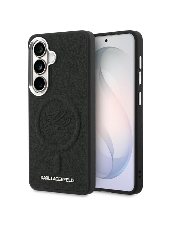 Karl Lagerfeld Embossed Ring Initials MagSafe Case for Samsung Galaxy S26+ - Black