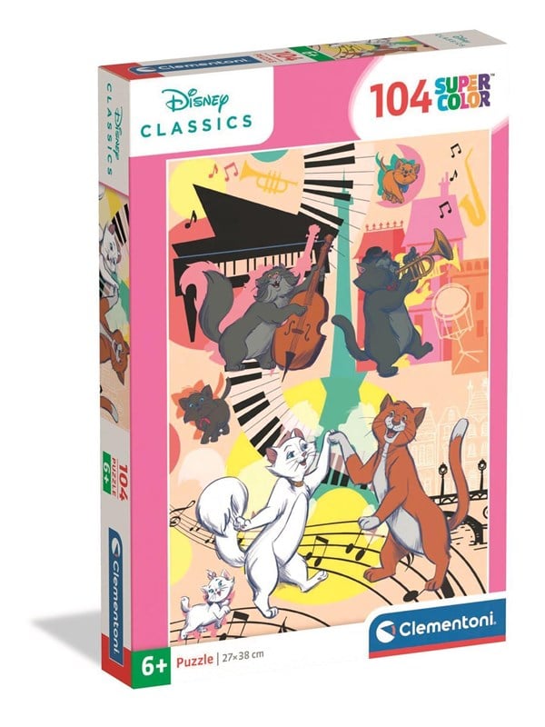 Disney Puslespil - Aristocats - Color - 104 Brikker - Clementoni
