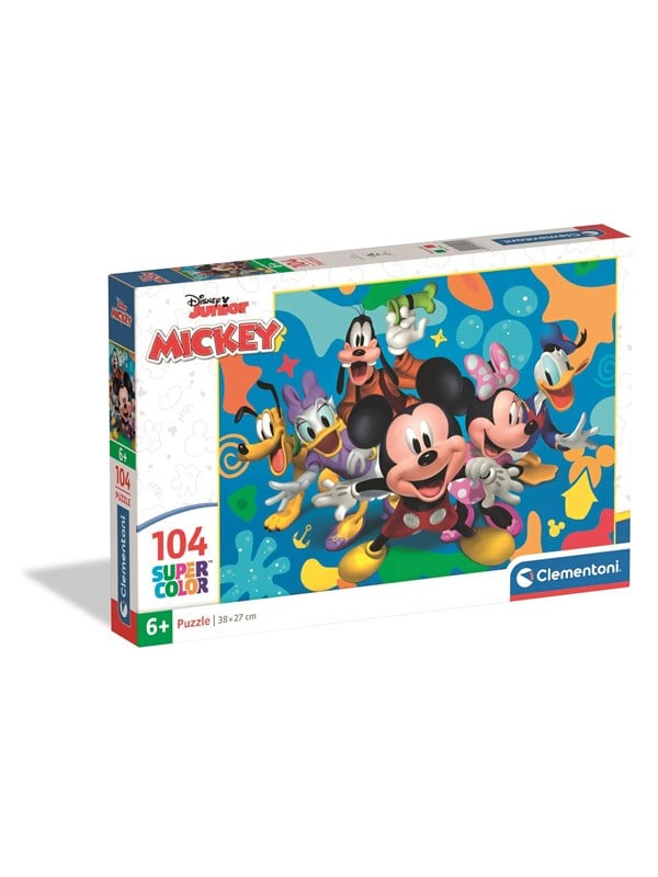 Disney Puslespil - Mickey Og Venner - Color - 104 Brikker - Clementoni