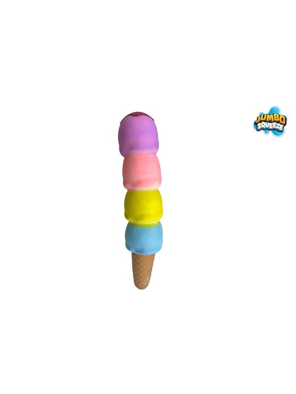 Trend Toys Jumbo Squeeze isvaffel med 4 kugler 30cm CDU
