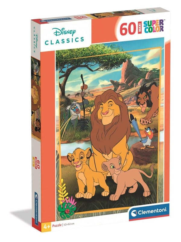 Clementoni - Løvernes Konge Puslespil Disney Classics - 60 Brikker