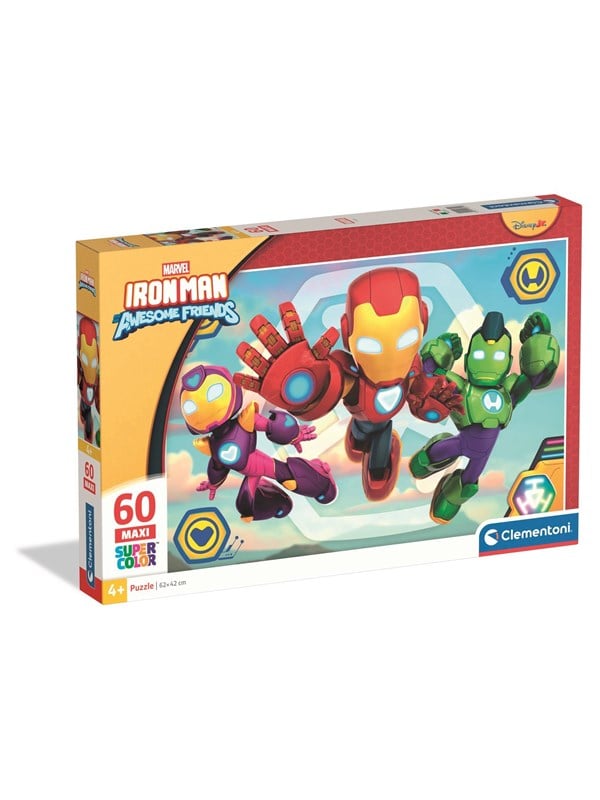 Clementoni - Iron Man Awesome Friends Maxi Puzzle - 60 Brikker
