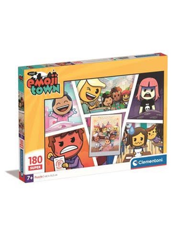 Clementoni Puslespil - Emoji Town - Super - 180 Brikker