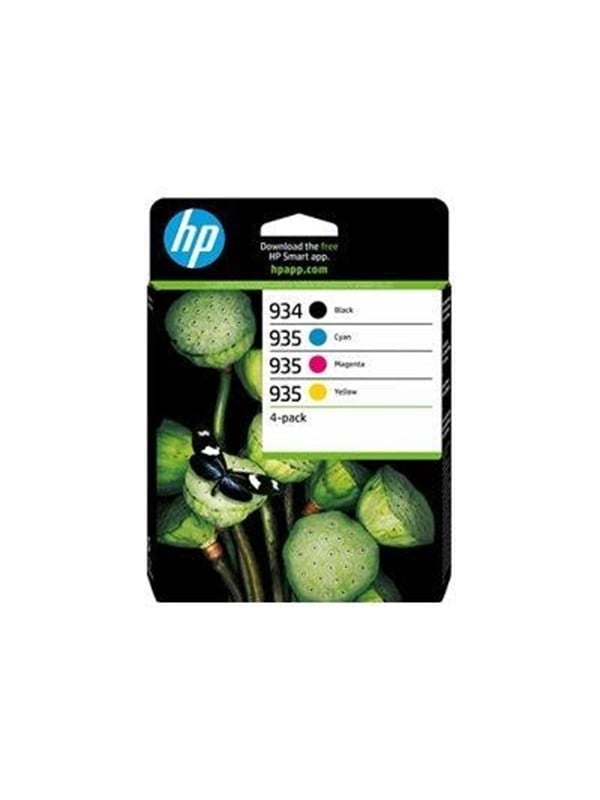 HP 935 4-Pack CMY(3)/934 Black Original Combo Sort, Cyan, Magenta, Gul 400 sider Blæk