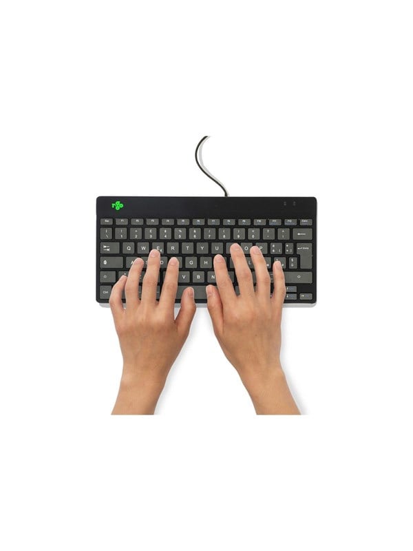 R-Go Tools R-Go Compact Break - keyboard - with integrated break indicator - QWERTY - Italian - black Input Device - Tastatur - Italiensk - Sort