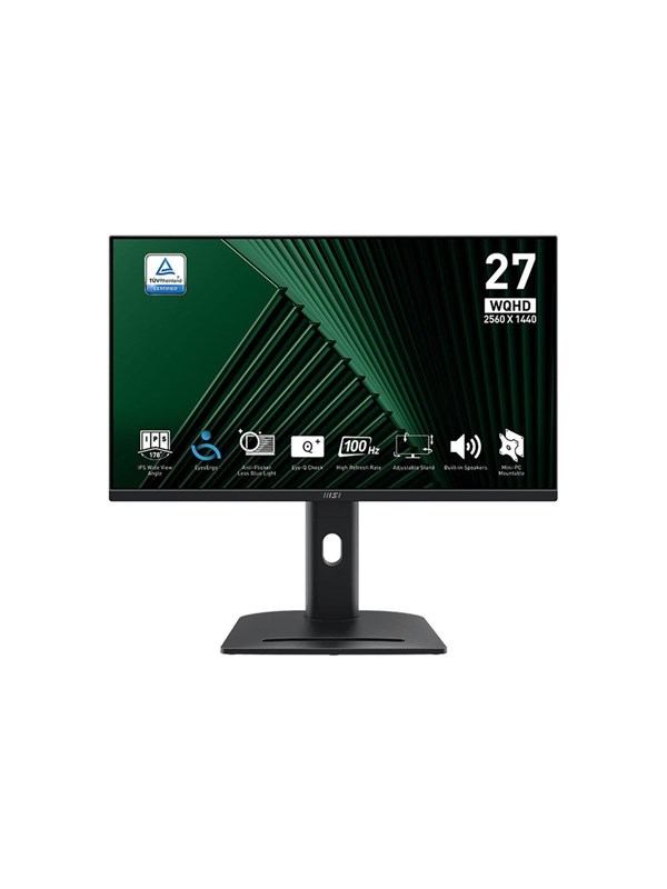 MSI PRO MP275QPG 27" IPS 2560 x 1440 (2K) HDMI DisplayPort 100Hz