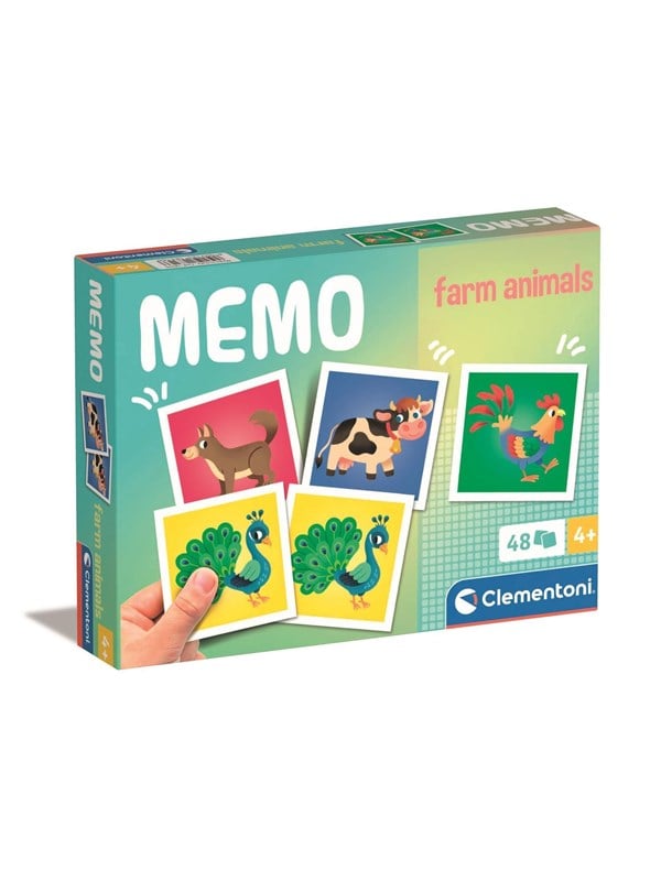 Clementoni Memo - Bondegårdsdyr Vendespil - 48 Kort