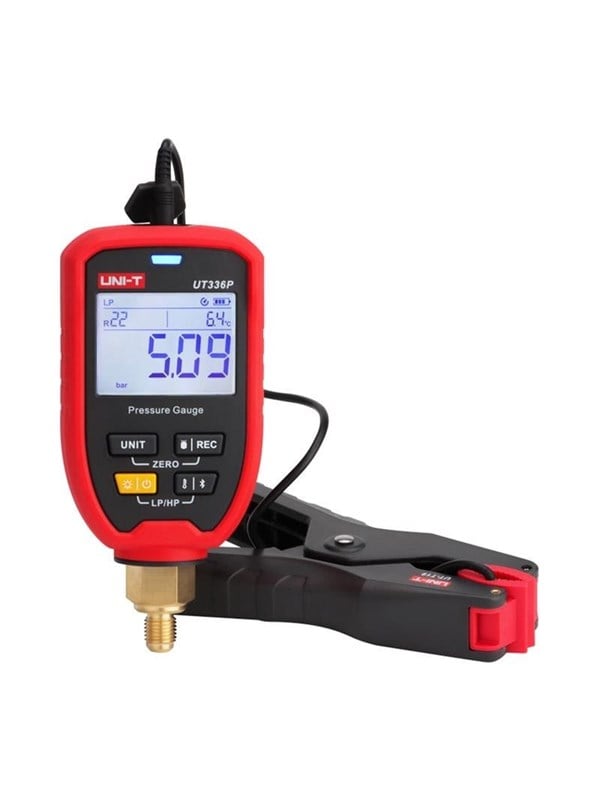 UNI-T UT336P kit trådløst trykmåler med holder til temperatur -1 til 60bar ±0,5%FS -50~150 Bluetooth
