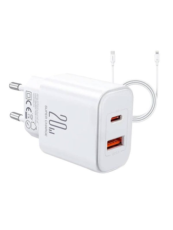 Joyroom Charger JR-TCF05 Flash 20W + C to L Cable Joyroom Charger JR-TCF05 Flash 20W + C to L Cable
