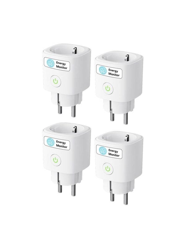 Meross smartstikdåse MEROSS MSS315CFH-EU med energimåling (Matter) (sæt 4 stk.)