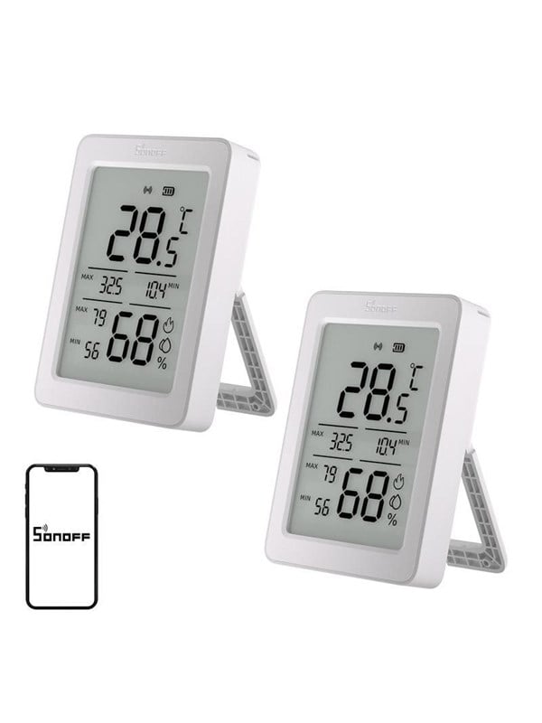 Sonoff temperatur- og fugtighedssensor SONOFF ZigBee SNZB-02DR2 2-pak