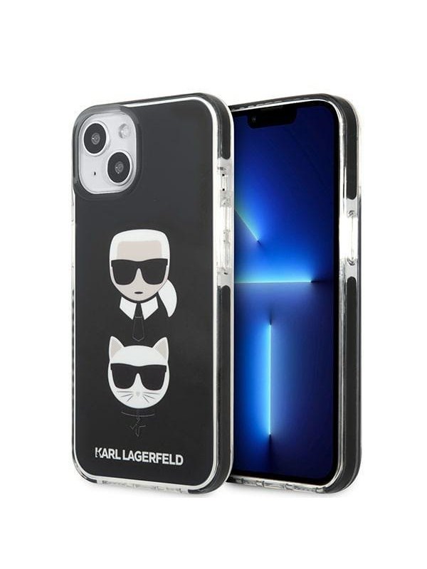 Karl Lagerfeld Etui Karl Lagerfeld do iPhone 13 mini 5,4" hardcase czarny/black Karl&Choupette Head