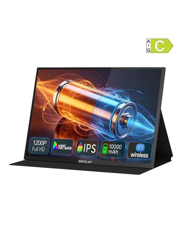 16" Zeuslap P16BT portable monitor with a 16-inch touc