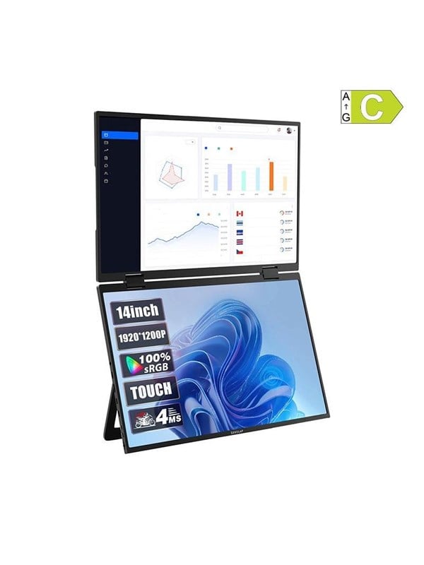 14" Zeuslap Z14W Portable Monitor with a 14-inch dual