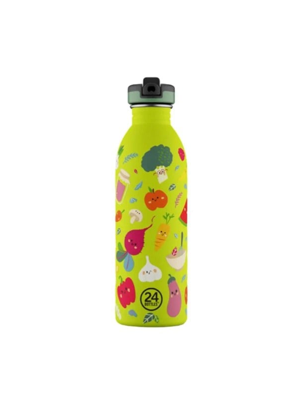 24bottles - Urban Bottle - Veggie Friends - Lime - 500 Ml