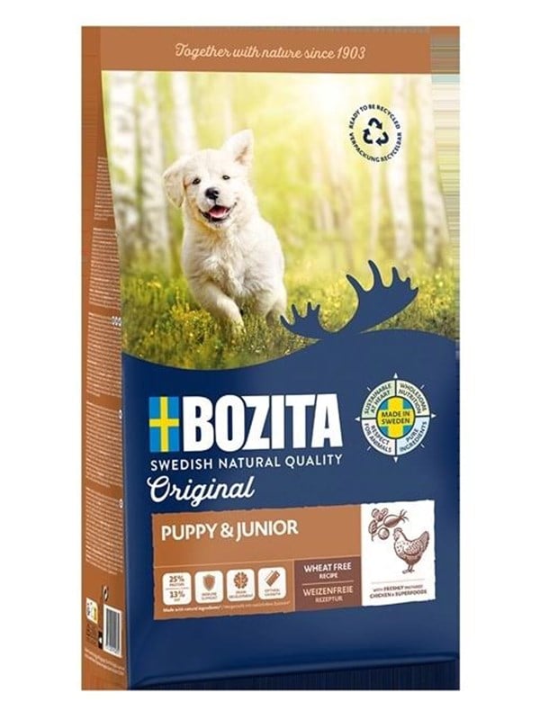 Hundefoder tørfoder BOZITA Original Puppy & Junior Kylling 12 kg