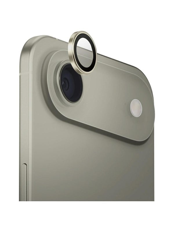 UNIQ Optix Aluminum Camera Lens Protector Glass for iPhone Air with Applicator - Gold