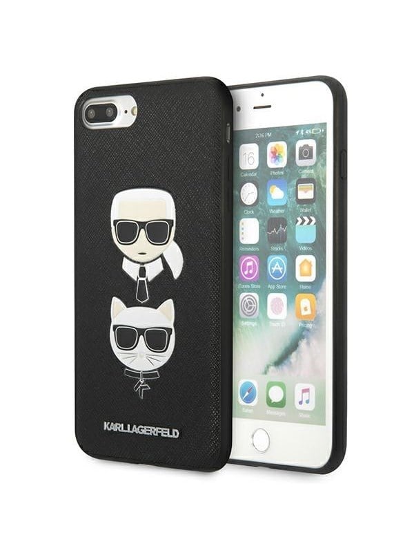 Karl Lagerfeld Saffiano Karl&Choupette Head case for iPhone 7 Plus / iPhone 8 Plus - black