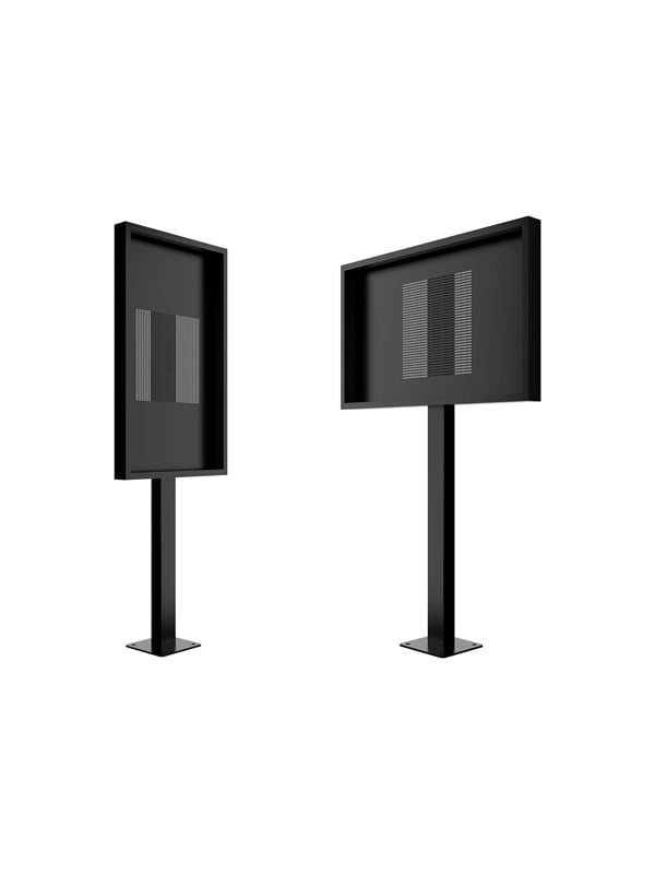 Multibrackets M Pro Series stand - totem - for digital signage LCD panel - rotate - black RAL 9005 - Maks 63 kg - Maks størrelse 55"