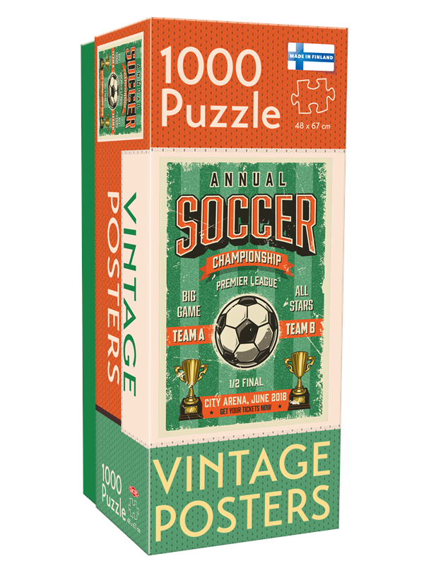 Tactic 1000 pcs: Vintage: Soccer Championship billede