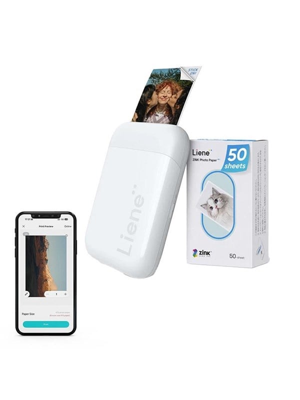 Liene Pearl 2x3" Portable Photo Printer (White) - Zink billede