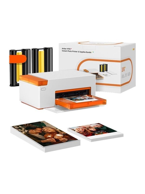 Liene Amber M110 bærbar fotoprinter 4x6 med 60 ark fotopapir 4x6