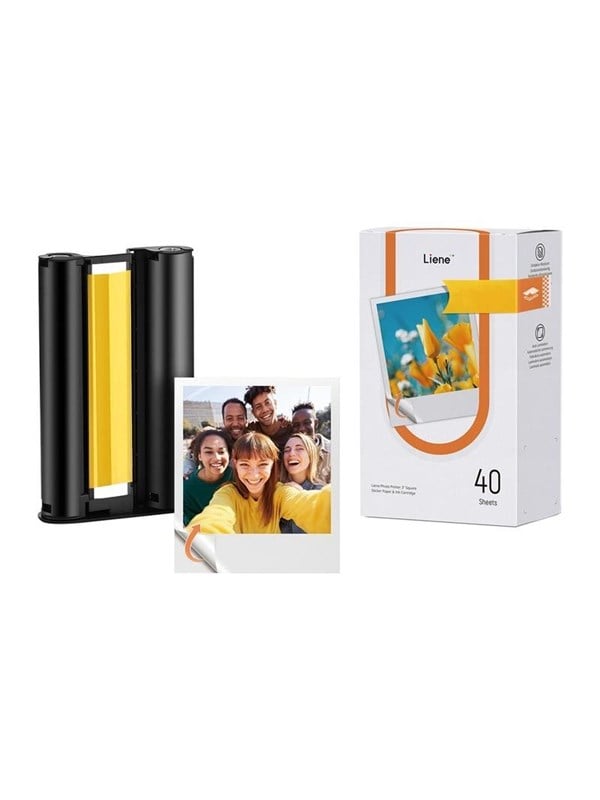 Liene Amber selvklæbende fotopapir 3x3 40 ark + 1 refill