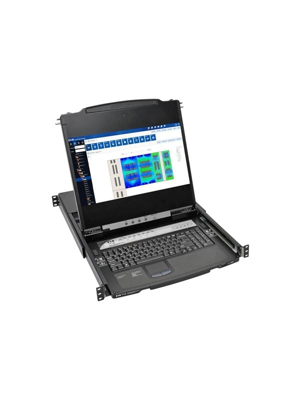 Tripp Lite Eaton Series NetDirector 8-Port Rackmount Console HDMI KVM Switch 17" LCD IP Remote Access